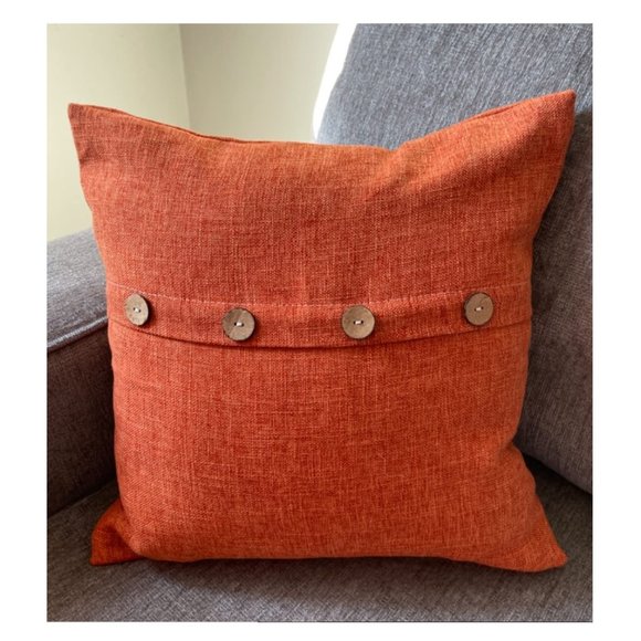 Decorative Throw Pillow Covers Cases Cottage Farmhouse Accent Fall Decor Orange - Picture 3 of 10